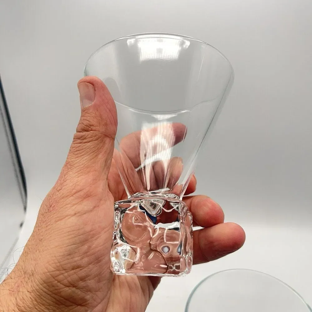 Vintage Set Disaronno Melting Ice Cube Stemless Martini Glasses